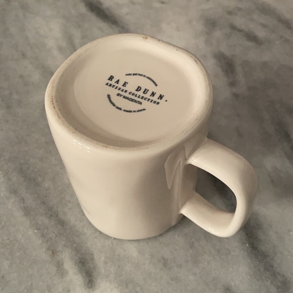 Rare and HTF Rae Dunn BARK mug w/purple inside - Picture 4 of 5